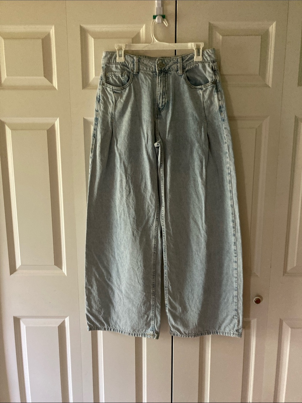 Lucky Brand wide leg jeans women’s 8/29 R light wash 12 inch leg opening